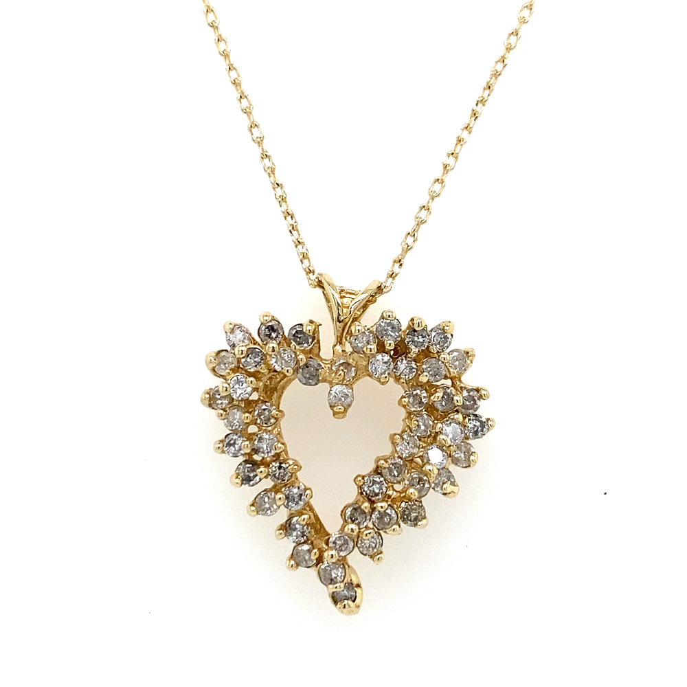 Estate Diamond Heart Necklace