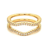 14K Yellow Gold 0.37cttw Diamond Insert Wedding Band