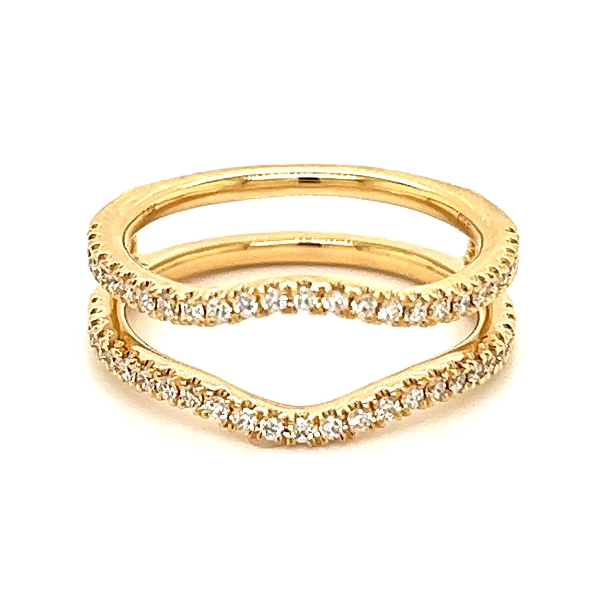 14K Yellow Gold 0.37cttw Diamond Insert Wedding Band