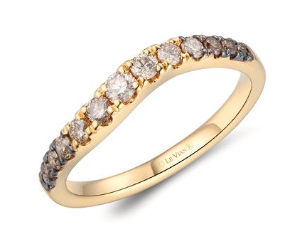 14K Honey Gold Chocolate Ombre Diamond Ring by LeVian