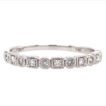 14K White Gold 0.12cttw Diamond Stackable Band