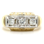 Estate Gent's Diamond 3-Stone Ring