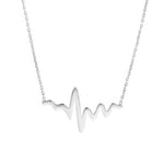 Sterling Silver Heart Beat Necklace