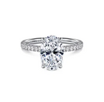 14K White Gold 0.19cttw SI2 G-H Diamond Semi-Mount Engagement Ring by Gabriel