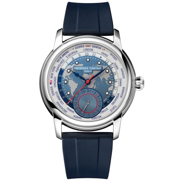 
            
                Load image into Gallery viewer, Worldtimer Manufacturer Stainless Steel Watch by Frederique Constant
            
        