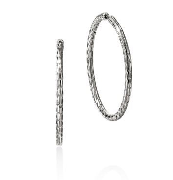 Essentials Silver 39mm Hoop Earrings by John Hardy