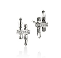 Spear Silver 0.12cttw Diamond Pave Stud Earrings by John Hardy