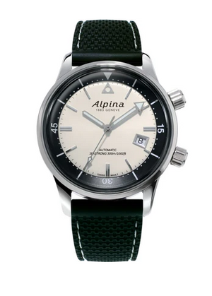 Seastrong Diver 300 Heritage Watch with Black Strap by Alpina