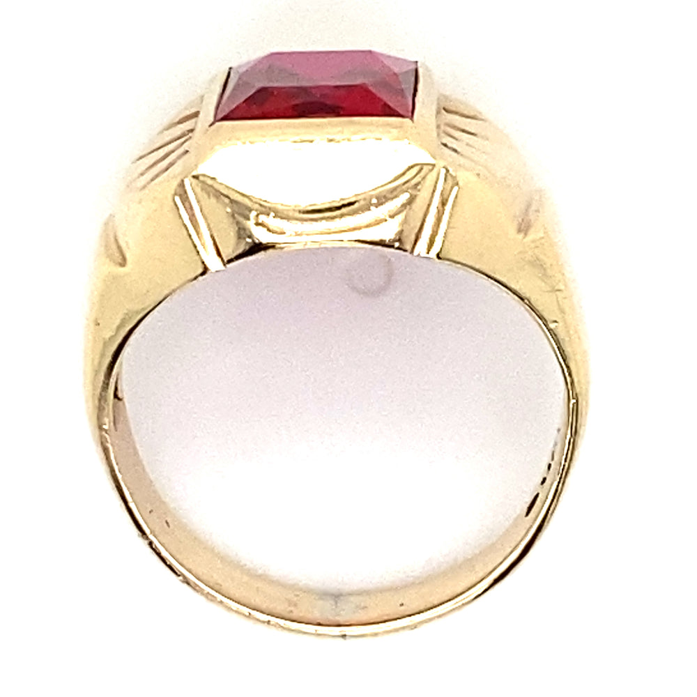 Estate Synthetic Ruby Ring