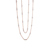 Lafonn's Signature Lassaire Simulated Diamonds Rose Gold Plated Sterling Silver 36"