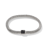 Icon Silver Lava Bracelet with Treated Black Sapphire by John Hardy