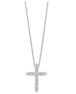 Sterling SIlver 0.10cttw Diamond Cross Pendant