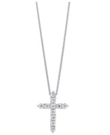 Sterling Silver 0.10cttw Diamond Cross Pendant