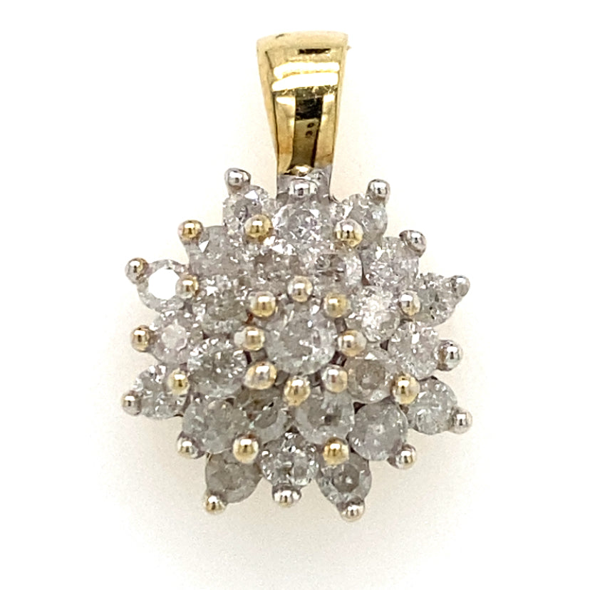 Estate Diamond Cluster Necklace