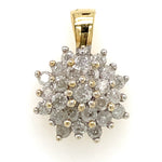 Estate Diamond Cluster Necklace