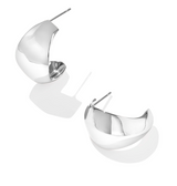 Krista Silver Metal Hoop Earrings by Kendra Scott
