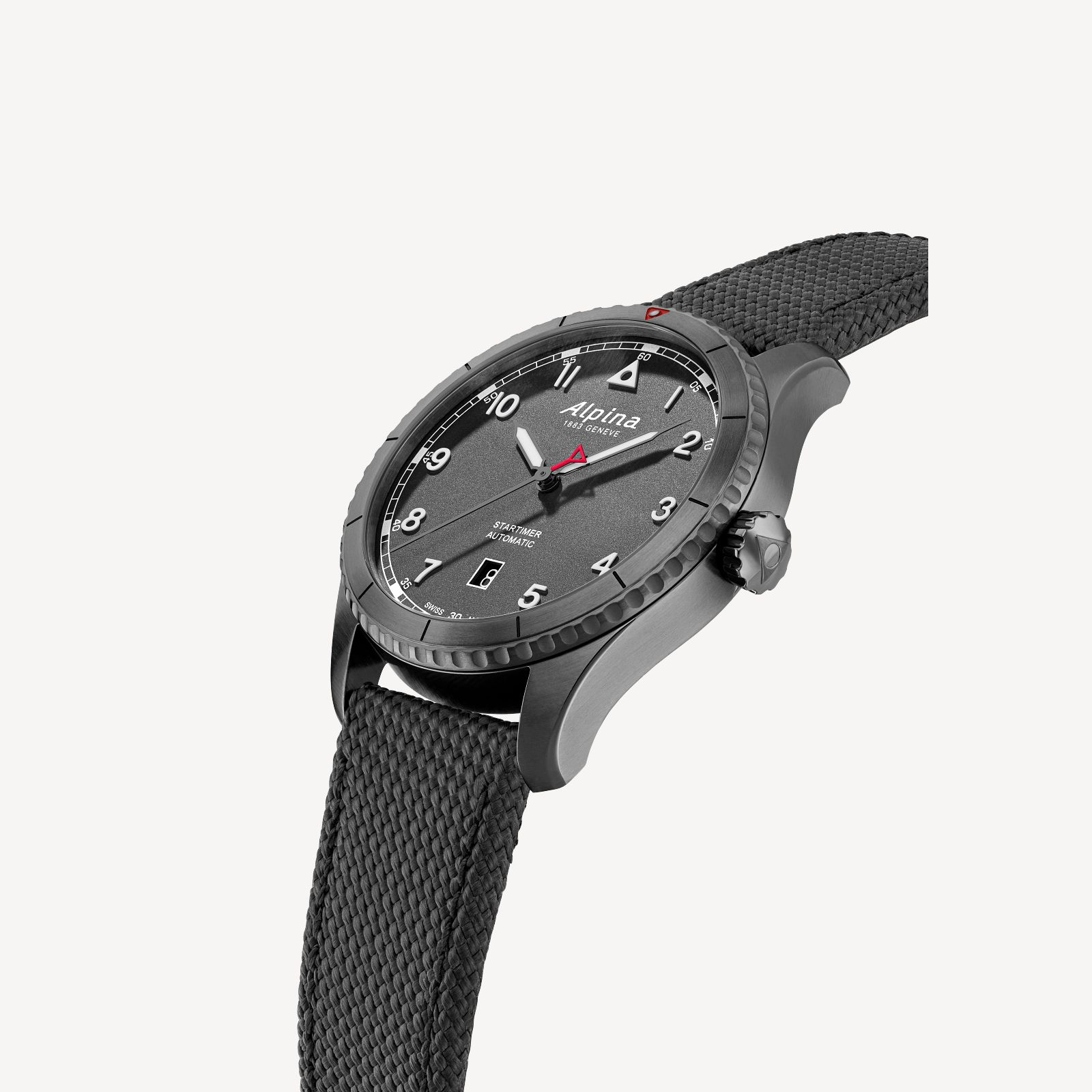 Startimer Pilot Automatic WR100 SS with Gray Strap by Alpina