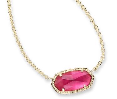 Elisa Gold Plated Necklace in Berry Illusion by Kendra Scott
