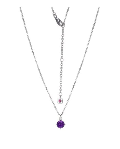 Sterling Silver Amethyst Birthstone Pendant by ELLE