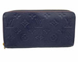 PREOWNED Louis Vuitton Empreinte Zippy Wallet (Navy & Red)