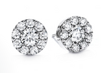 18K White Gold 0.98cttw VS-SI I-J "Fulfillment" Diamond Earrings by HOF