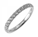 14K White Gold 1.00cttw Diamond Wedding Band Carter's 89