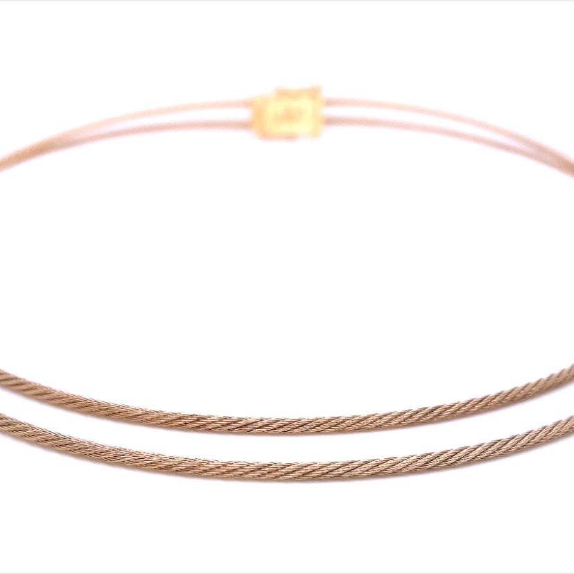 Estate Double Cable Slide Necklace