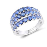 14K Vanilla Gold Denim Ombre White Sapphire Ring by LeVian