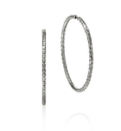 Essentials Silver 50mm Hoop Earrings by John Hardy
