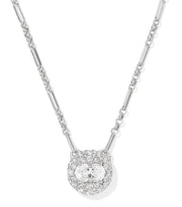 Bella Silver White CZ Short Pendant Necklace by Kendra Scott