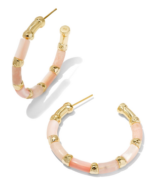 Gigi Gold Pink Mix Hoop Earrings by Kendra Scott