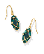 Lindy Rae Lee Gold Plated Green Crystal Drop Earrings by Kendra Scott