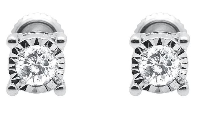 14K White Gold, Diamond Earrings