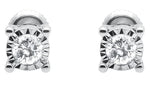 14K White Gold 0.25cttw I1 H-I Diamond Earrings