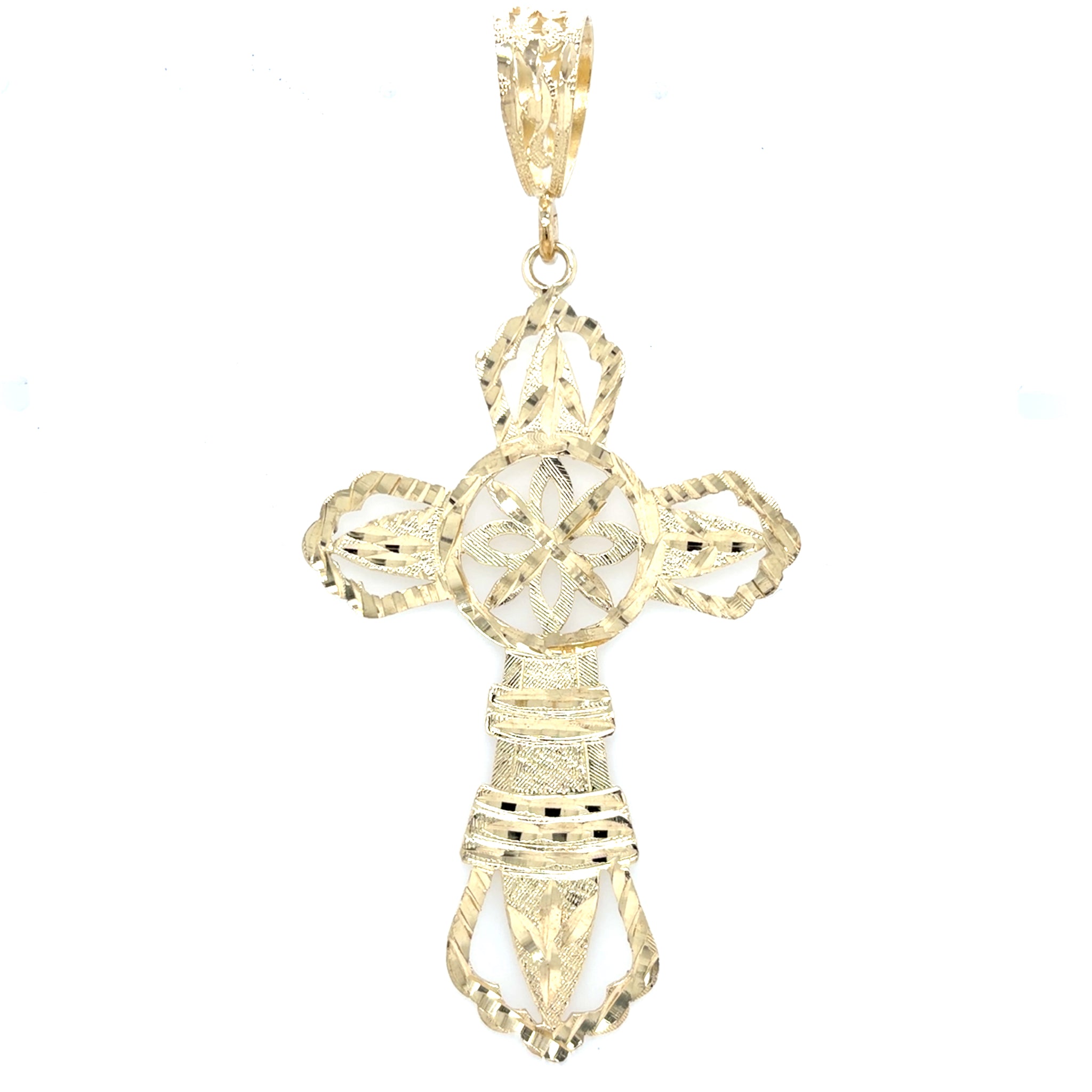 Estate Large Fancy Cross Pendant