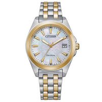 Ladies Corso Eco-Drive Two-Tone White MOP by Citizen