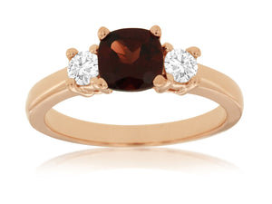 Garnet Diamond Ring