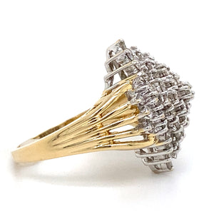 Estate Diamond Waterfall Ring