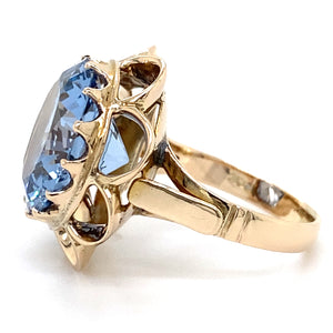 Estate Synthetic Blue Stone Ring