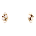 Estate Pearl Cluster Earrings