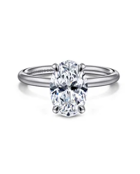 14K White Gold Semi-Mount Engagement Ring by Gabriel