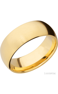 8 mm wide Domed 14K Yellow Gold band.