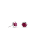 Davie Sterling Silver Stud Earrings, Ruby by Kendra Scott