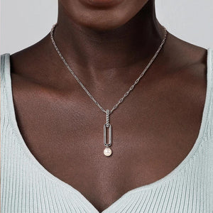 Sterling Silver 0.77ct Fresh Water Pearl Bujukan Drop Necklace by Gabriel