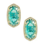 Ellie Gold Plated Earrings in  London Blue by Kendra Scott