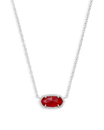 Elisa Silver Plated Pendant Necklace In Ruby Red, by Kendra Scott