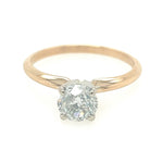 14K Yellow & White Gold 1.00ct I1 I Round Brilliant Cut Diamond Solitaire Ring