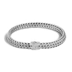 Icon Silver 0.16cttw Diamond Pave Small Bracelet Sz M by John Hardy