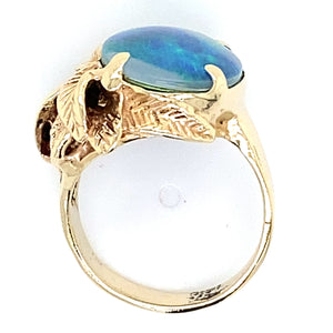 Estate Opal Leaf Ring