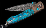 B10 Twisted Mokume Gane With Turquoise Scales And Intrepid Damascus 055/100 By William Henry